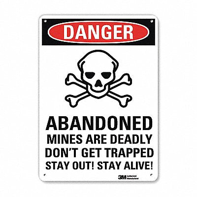 LYLE U31082NP7X10 Danger Sign 10 in x 7 in Plastic
