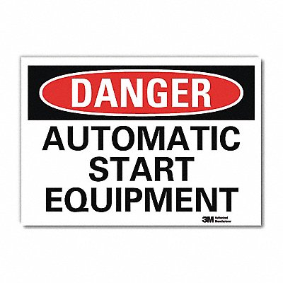 LYLE U31121RD7X5 Danger Sign 5 in x 7 in Reflective Sheeting