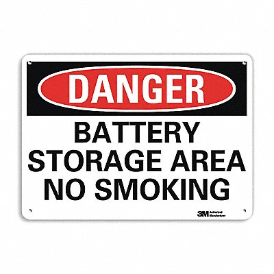 LYLE U31127RA10X7 Danger No Smoking Sign 7 in x 10 in Alum