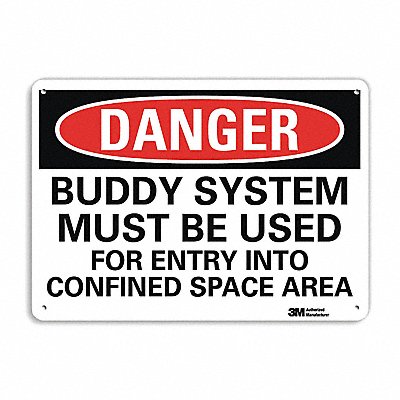 LYLE U31139RA10X7 Danger Sign 7 in x 10 in Aluminum