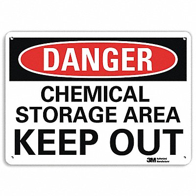 LYLE U31168NA10x7 Danger Sign 7 in x 10 in Aluminum