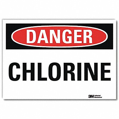 LYLE U31172RD7X5 Danger Sign 5inx7in Reflective Sheeting
