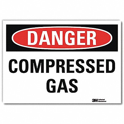 LYLE U31186RD7X5 Danger Sign 5inx7in Reflective Sheeting