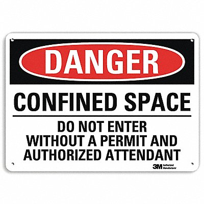 LYLE U31198RA14X10 Danger Sign 10 in x 14 in Aluminum