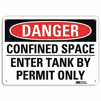 LYLE U31203NA14x10 Danger Sign 10 in x 14 in Aluminum