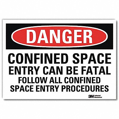 LYLE U31207RD14X10 Danger Sign 10inx14inReflective Sheeting