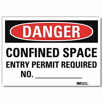 LYLE U31211RD7X5 Danger Sign 5inx7in Reflective Sheeting