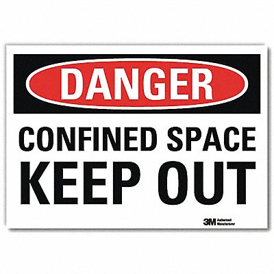 LYLE U31218RD7X5 Danger Sign 5inx7in Reflective Sheeting
