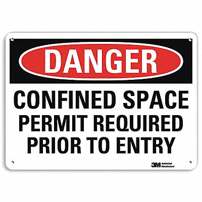 LYLE U31231RA14X10 Danger Sign 10 in x 14 in Aluminum