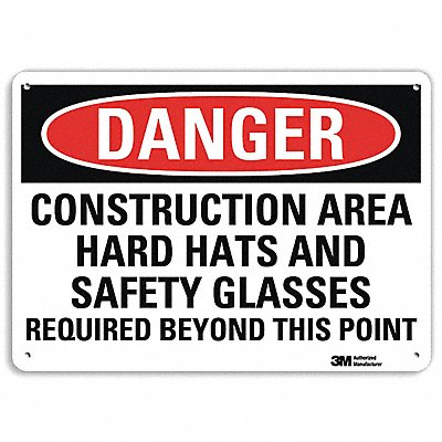 LYLE U31242NA10x7 Danger Sign 7 in x 10 in Aluminum