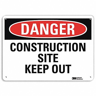 LYLE U31249NP14X10 Danger Sign 10 in x 14 in Plastic