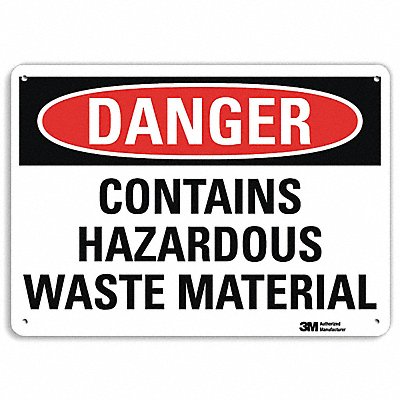 LYLE U31262NA14x10 Danger Sign 10 in x 14 in Aluminum