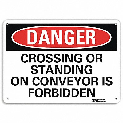 LYLE U31284RA14X10 Danger Sign 10 in x 14 in Aluminum