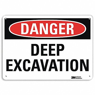 LYLE U31290RA14X10 Danger Sign 10 in x 14 in Aluminum