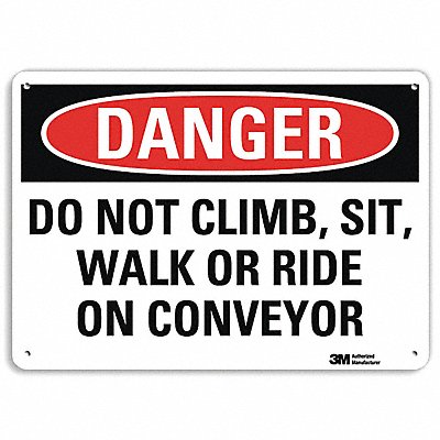 LYLE U31308RA14X10 Danger Sign 10 in x 14 in Aluminum