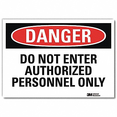LYLE U31314RD10X7 Danger Sign 7inx10in Reflective Sheeting