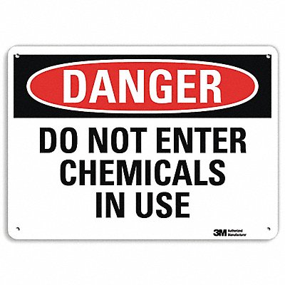 LYLE U31316NA14x10 Danger Sign 10 in x 14 in Aluminum