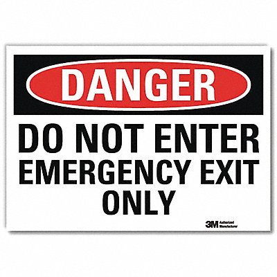 LYLE U31319RD10X7 Danger Sign 7inx10in Reflective Sheeting