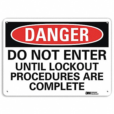 LYLE U31324RA14X10 Danger Sign 10 in x 14 in Aluminum