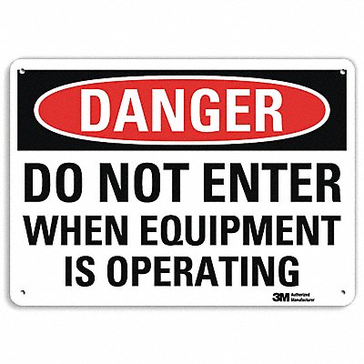 LYLE U31325RA14X10 Danger Sign 10 in x 14 in Aluminum
