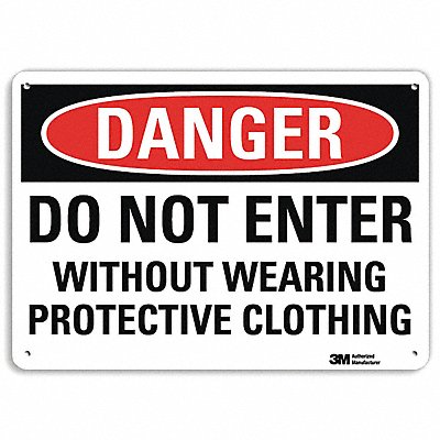 LYLE U31331RA14X10 Danger Sign 7 in x 14 in Aluminum