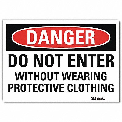 LYLE U31331RD14X10 Danger Sign 10inx14inReflective Sheeting