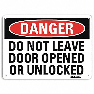 LYLE U31334NA14x10 Danger Sign 10 in x 14 in Aluminum