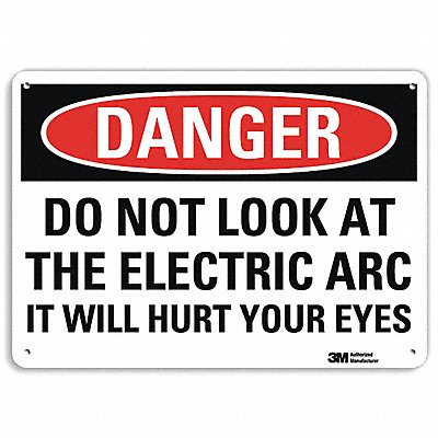 LYLE U31335NA14x10 Danger Sign 10 in x 14 in Aluminum