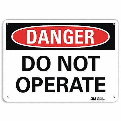 LYLE U31336NP14X10 Danger Sign 10 in x 14 in Plastic