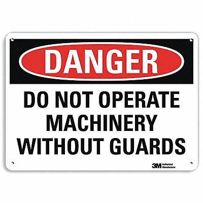 LYLE U31339NP10X7 Danger Sign 7 in x 10 in Plastic