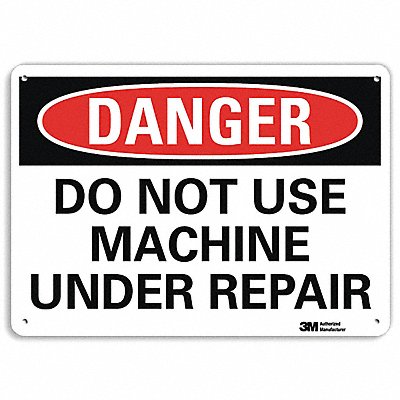 LYLE U31375NA14x10 Danger Sign 10 in x 14 in Aluminum