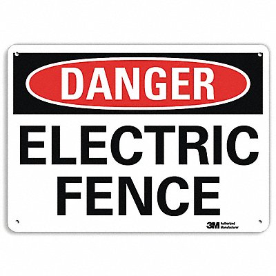 LYLE U31393NP10X7 Danger Sign 7 in x 10 in Plastic