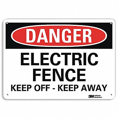 LYLE U31394NA14x10 Danger Sign 10 in x 14 in Aluminum