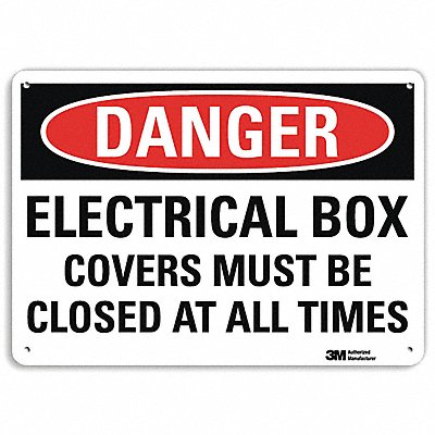 LYLE U31400NA14x10 Danger Sign 10 in x 14 in Aluminum