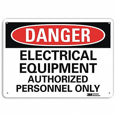 LYLE U31401NP10X7 Danger Sign 7 inx10 in Plastic