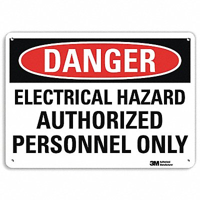 LYLE U31407NP14X10 Danger Sign 10 inx14 in Plastic