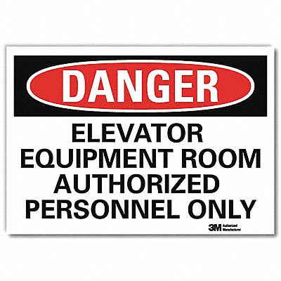 LYLE U31416RD10X7 Danger Sign 7inx10in Reflective Sheeting