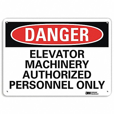 LYLE U31417NA14x10 Danger Sign 10 in x 14 in Aluminum