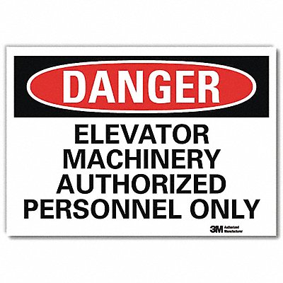 LYLE U31417RD7X5 Danger Sign 5inx7in Reflective Sheeting