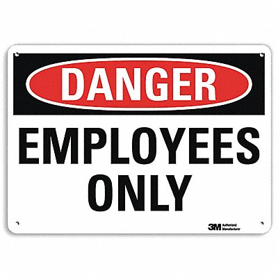 LYLE U31421NP10X7 Danger Sign 7 in x 10 in Plastic