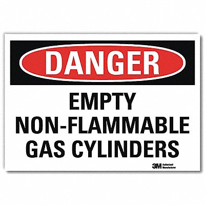 LYLE U31422RD10X7 Danger Sign 7 in x 10 in Reflective Sheeting