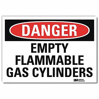 LYLE U31423RD10X7 Danger Sign 7inx10in Reflective Sheeting