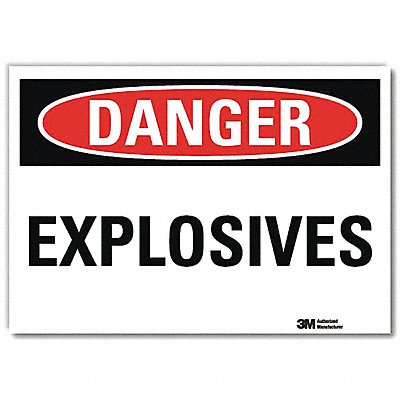LYLE U31436RD7X5 Danger Sign 5inx7in Reflective Sheeting