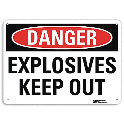 LYLE U31439NA14x10 Danger Sign 10 in x 14 in Aluminum