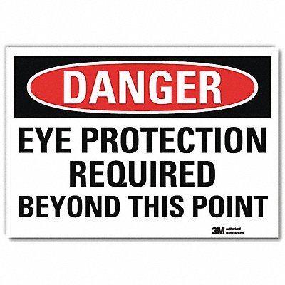 LYLE U31449RD10X7 Danger Sign 7 in x 10 in Reflective Sheeting