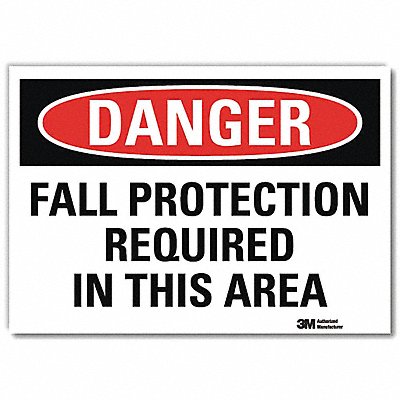LYLE U31462RD7X5 Danger Sign 5inx7in Reflective Sheeting