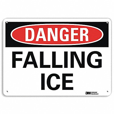 LYLE U31464RA14X10 Rflct Icy Condition Sign 10x14in Non-PVC