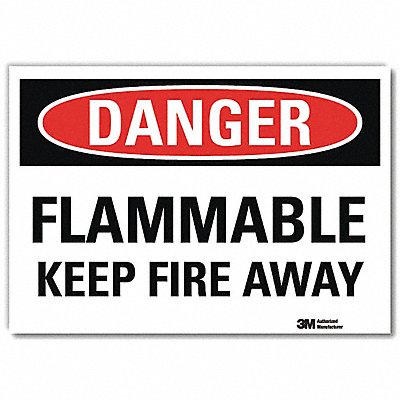 LYLE U31481RD14X10 Danger Sign 10inx14inReflective Sheeting