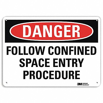 LYLE U31513RA10X7 Danger Sign 7 in x 10 in Aluminum