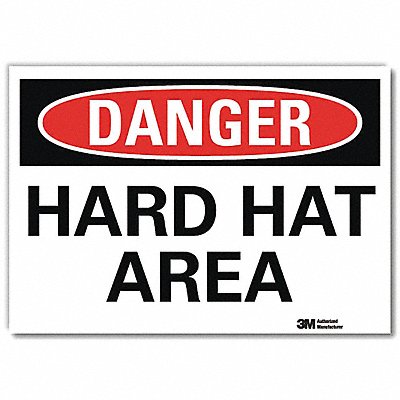 LYLE U31548RD10X7 Danger Sign 7 in x 10 in Reflective Sheeting
